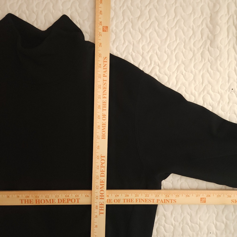 Joah Brown Sweatshirt Black Mock Neck Oversized Soft Relaxed Cabincore chest 46" - Picture 3 of 11
